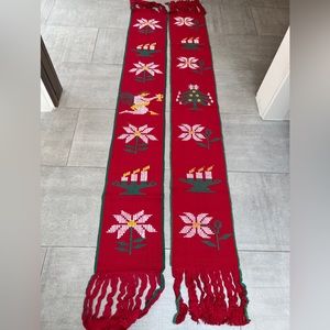 Handmade holiday table runners: classic holiday colors! Each 9”w & over 60”long